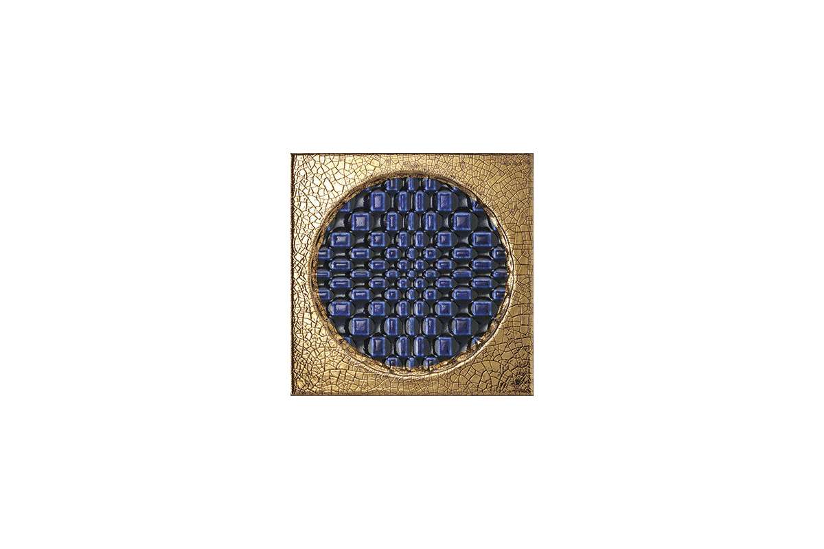 Керамогранит Iris Ceramica Citta di Faenza Decoro Oro Geo Blu Crackle