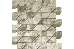 Керамогранит Manifattura Emiliana Metal Style Mosaico 2X5 Su Rete Platinum