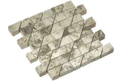 Керамогранит Manifattura Emiliana Metal Style Mosaico 2X5 Su Rete Platinum