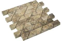 Керамогранит Manifattura Emiliana Metal Style Mosaico 2X5 Su Rete Gold