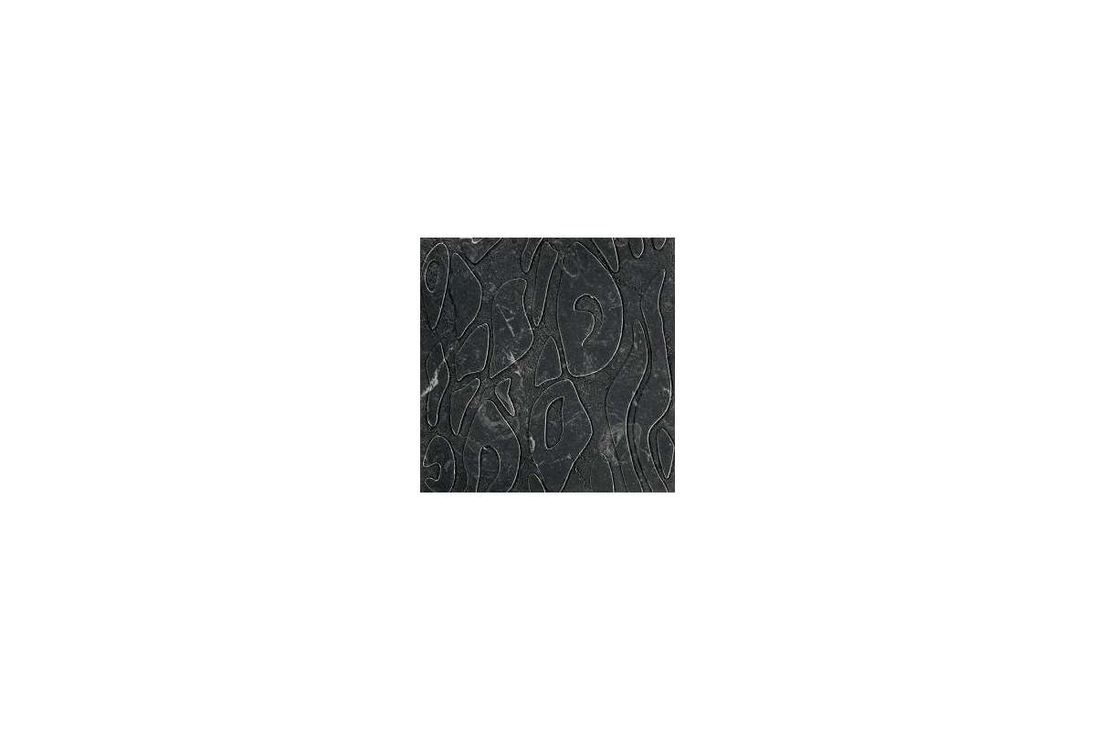 Мрамор Petra Antiqua Lacche 1 Batik Fondo Naturale - Decoro Nero Marquinia 30,5 X 30,5